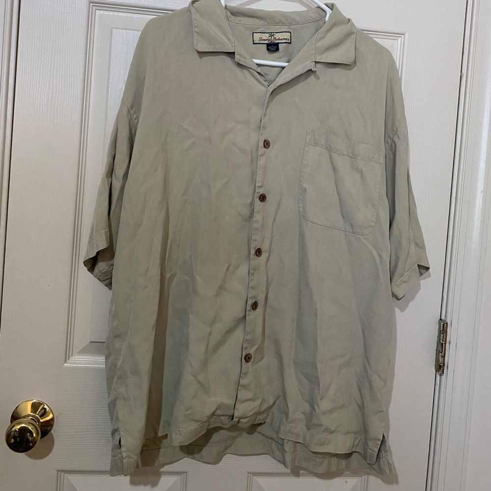 Tommy Bahama Cream Silk Shirt
